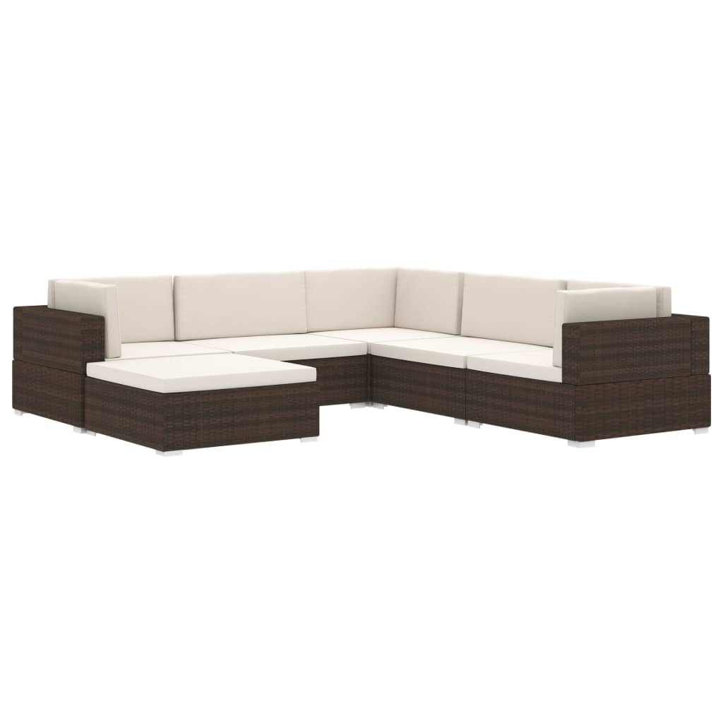 Garten Sofa Mittelteil Schwarz Poly Rattan Inkl. Bequeme Auflagen Kombinierbar