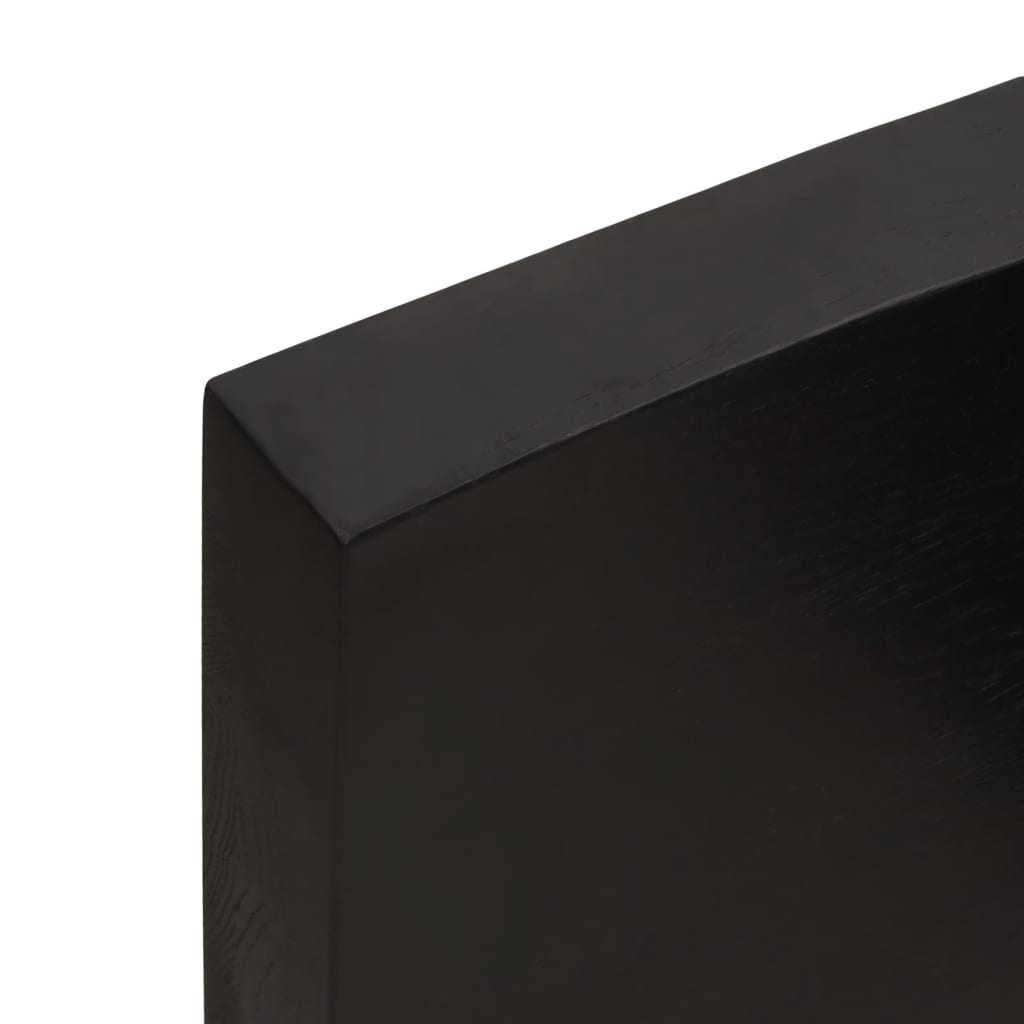 Wandregal Dunkelgrau 60x30x6 cm, Massivholz Eiche, robust & stilvoll, ideal für Wohnzimmer oder Büro.
