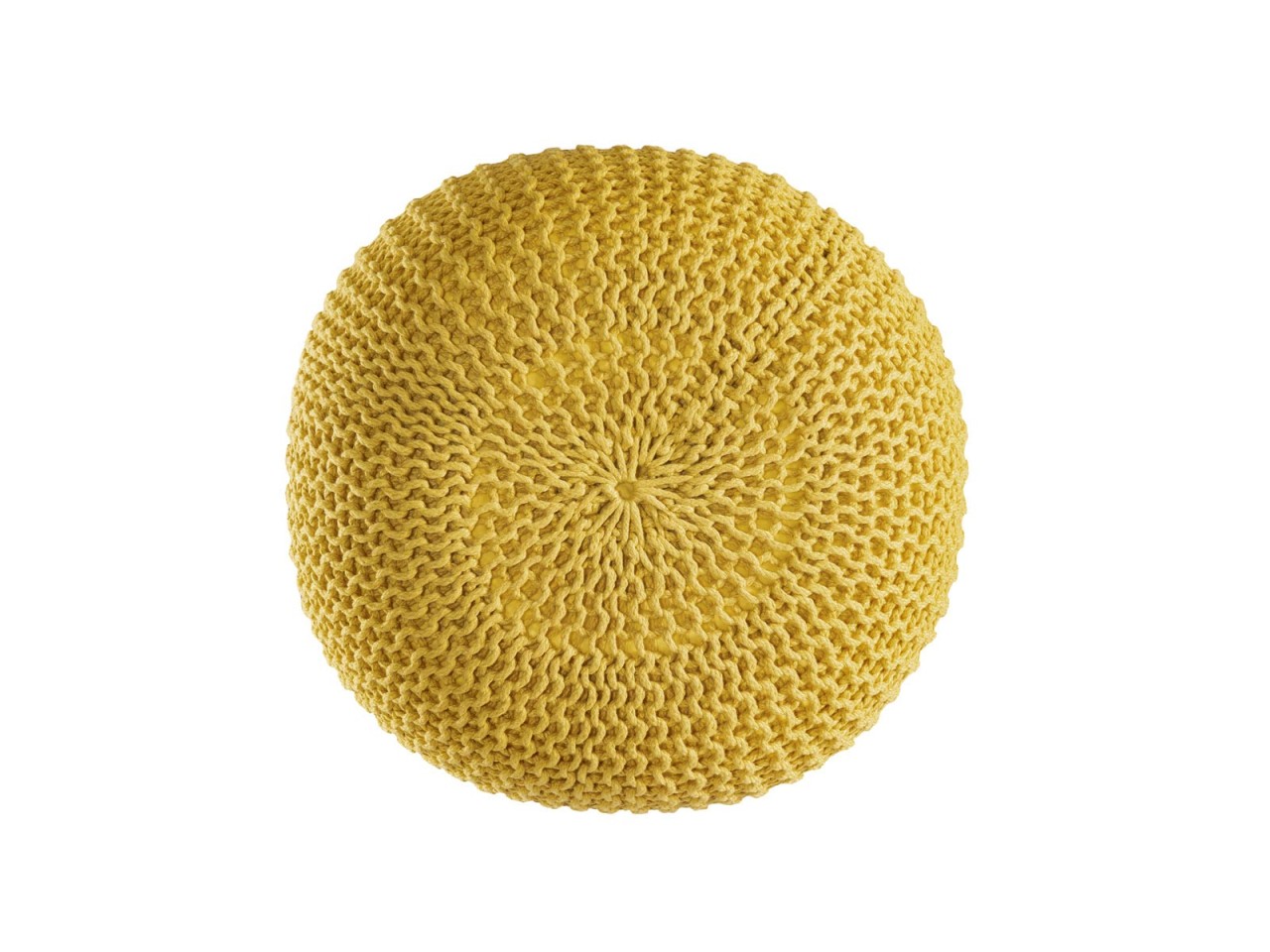 Pouf PREMIUM ø45cm Sitzhocker Strickpouf Innen Terrasse Pool Garten nachhaltig
