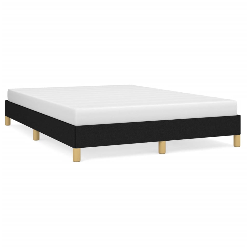 Bettgestell 140x190 cm Schwarz Weiches Stoffdesign für stilvolles Ambiente