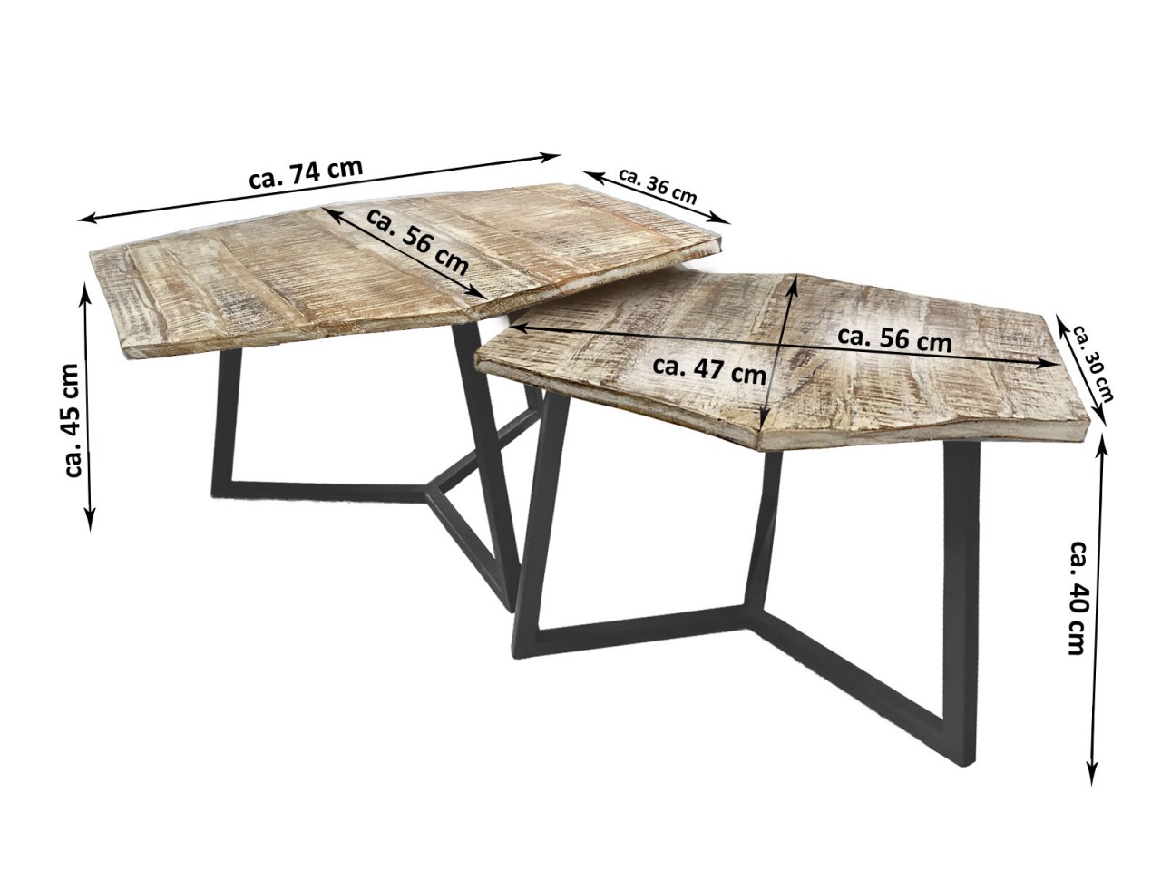 Couchtisch Set 2 Stück Wohnzimmer Tisch Satztisch Paris Metall-Gestell schwarz weiß oder altsilber Couchtisch Set 2 Stück Wohnzimmer Tisch Satztisch Paris Metall-Gestell schwarz weiß oder altsilber