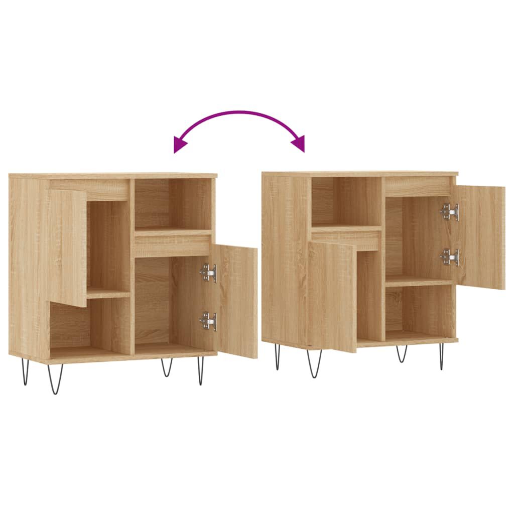 Sideboard mit Türen 60 cm breit in Sonoma Eiche Optik Wohnzimmer Flur modern