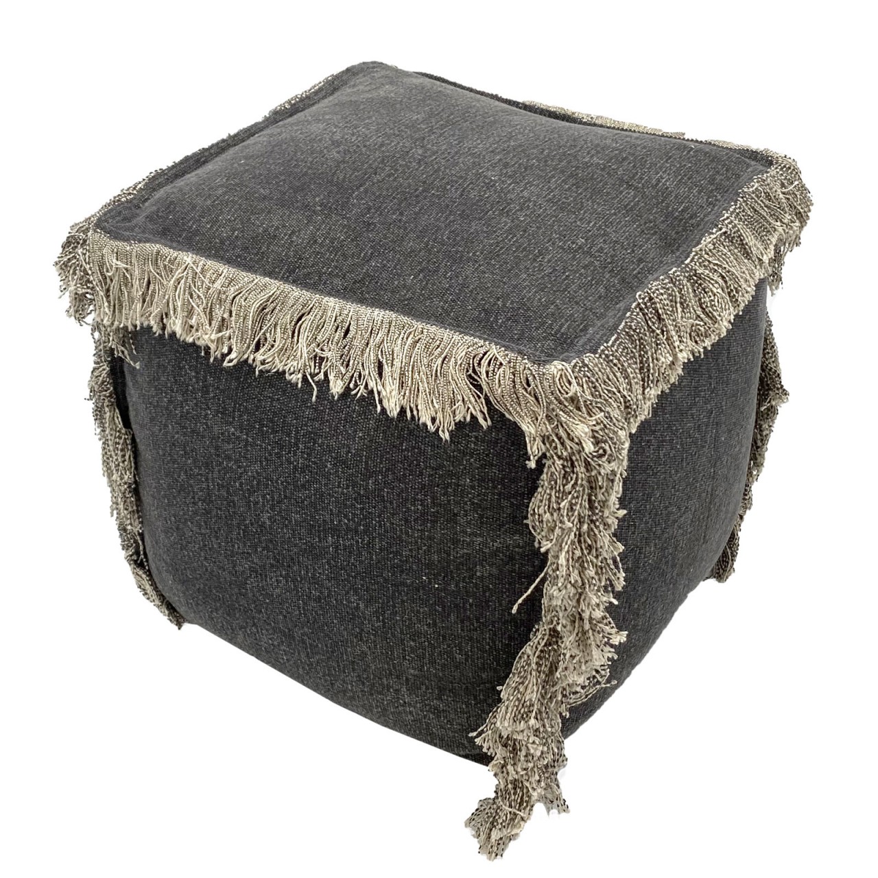 Bodenkissen 2. Wahl Sitzhocker Sitzpouf 40x40 cm Sitzwürfel Sitzpuff Fußhocker Stonewashed