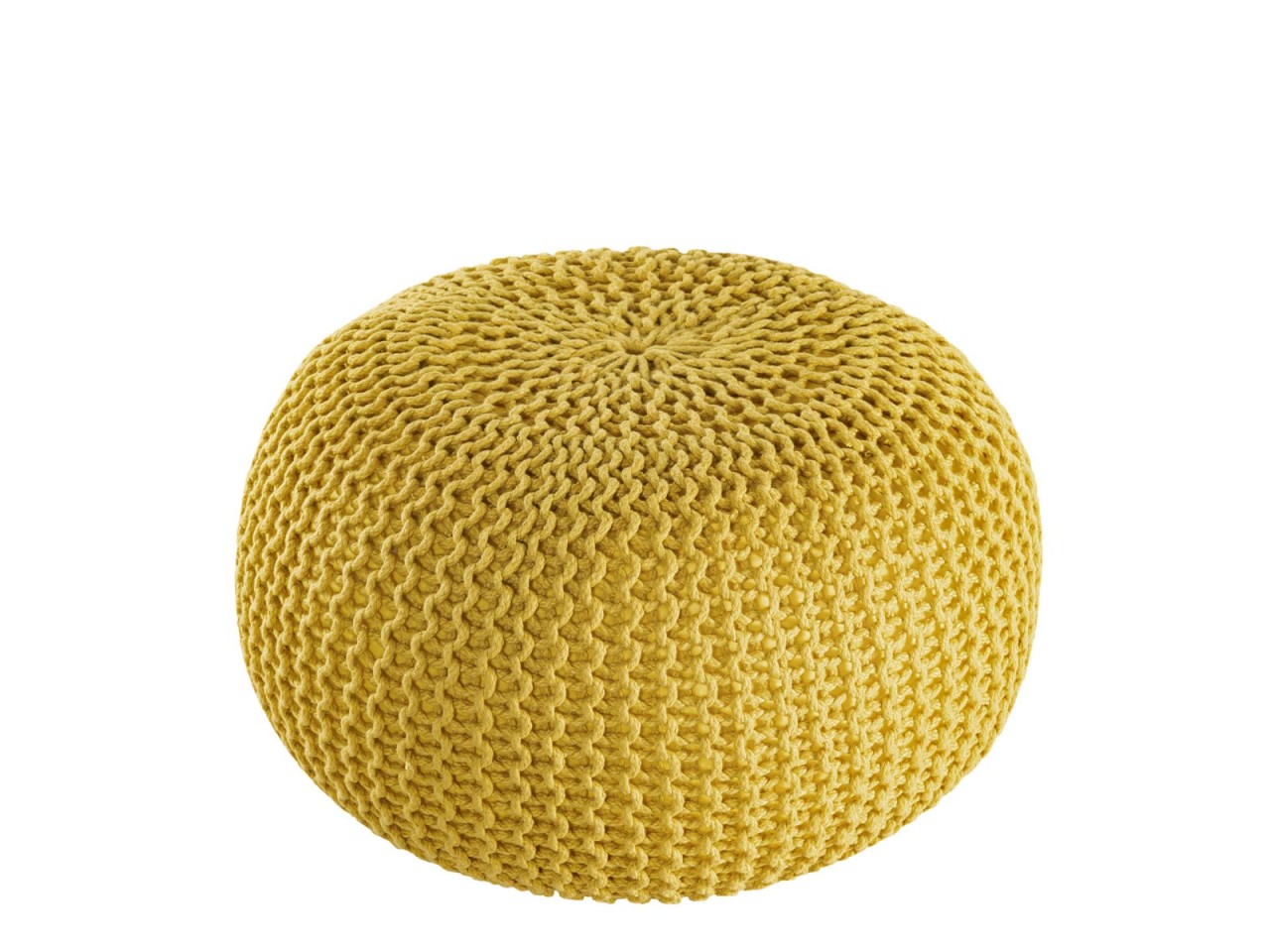 Pouf PREMIUM ø45cm Sitzhocker Strickpouf Innen Terrasse Pool Garten nachhaltig