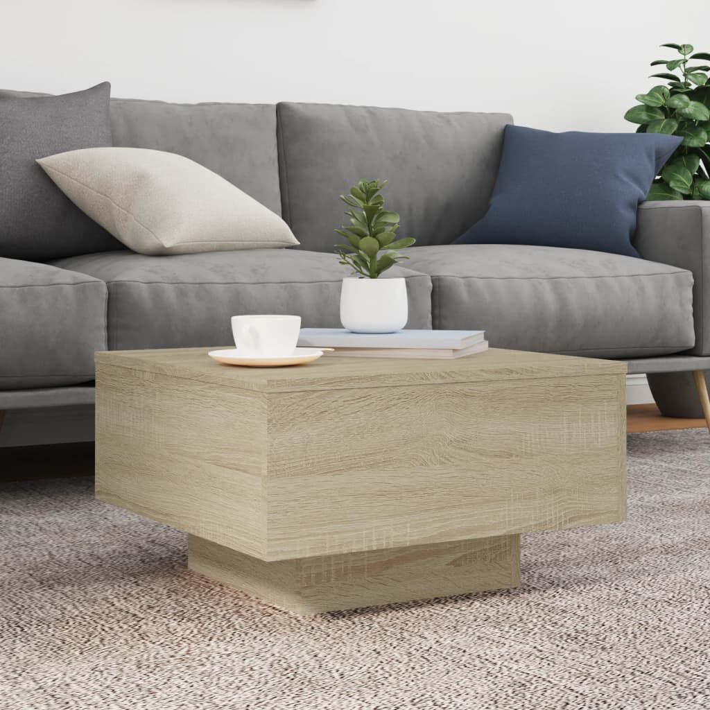 ouchtisch in Sonoma Eiche Holzwerkstoff 55x55x31 cm modern und kompakt