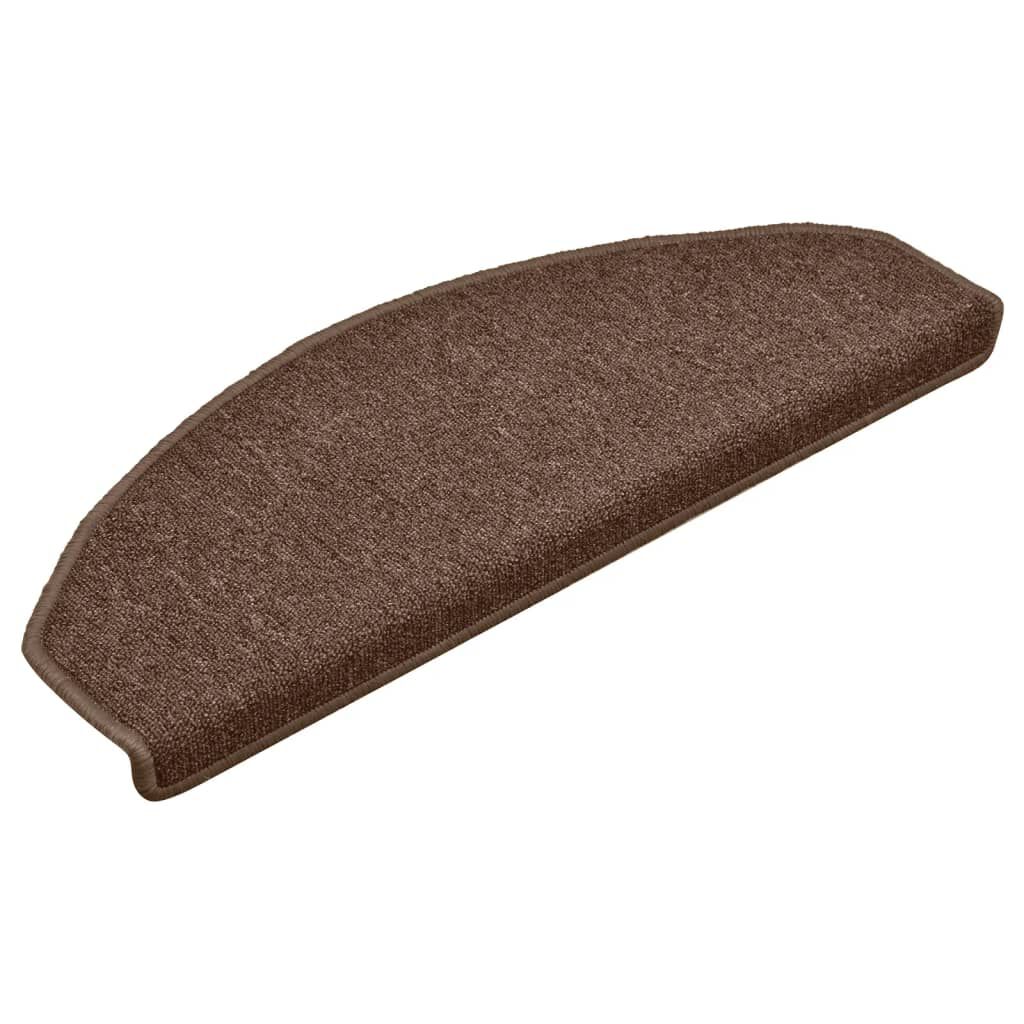 Treppenmatten 15 Stk. Braun 65x24x4 cm