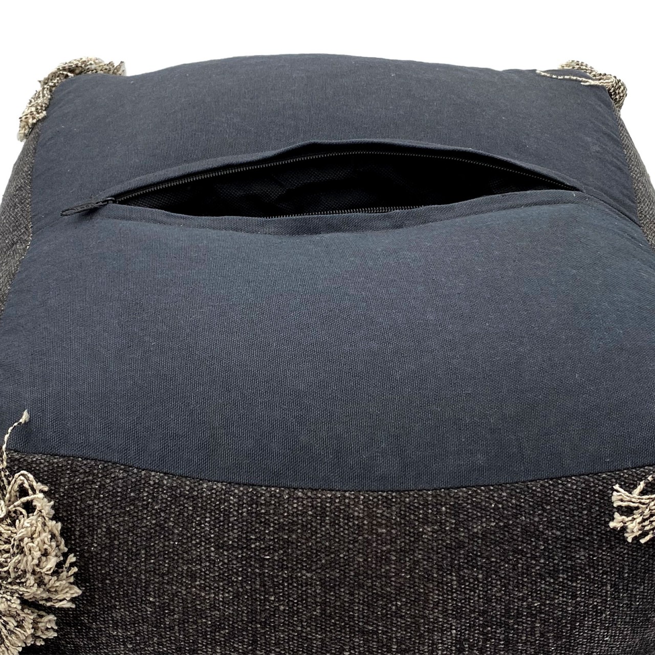 Bodenkissen 2. Wahl Sitzhocker Sitzpouf 40x40 cm Sitzwürfel Sitzpuff Fußhocker Stonewashed