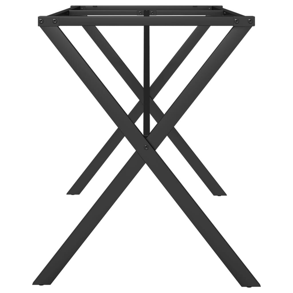 Esstisch-Gestell in X-Form 120x60x73 cm Stahl