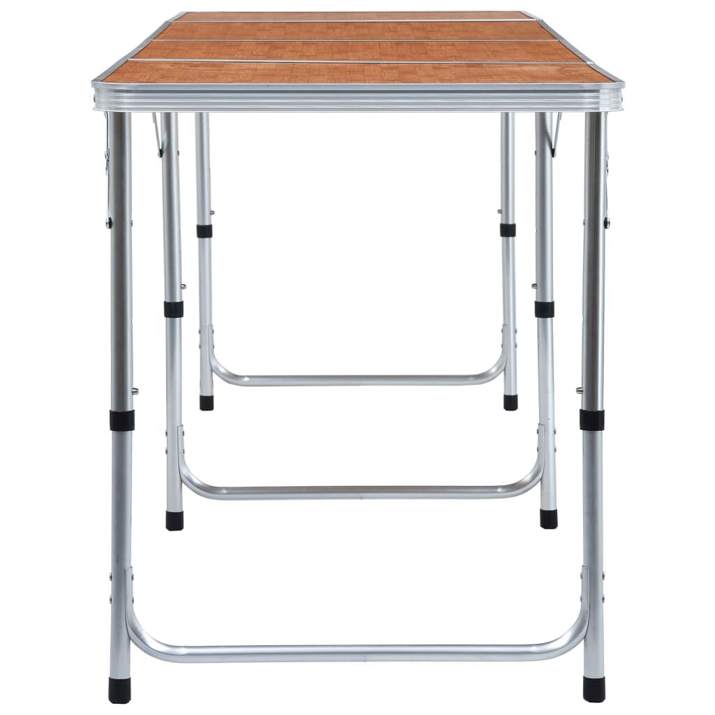Klappbarer Campingtisch 240x60 cm aus Aluminium für Outdoor oder Garten
