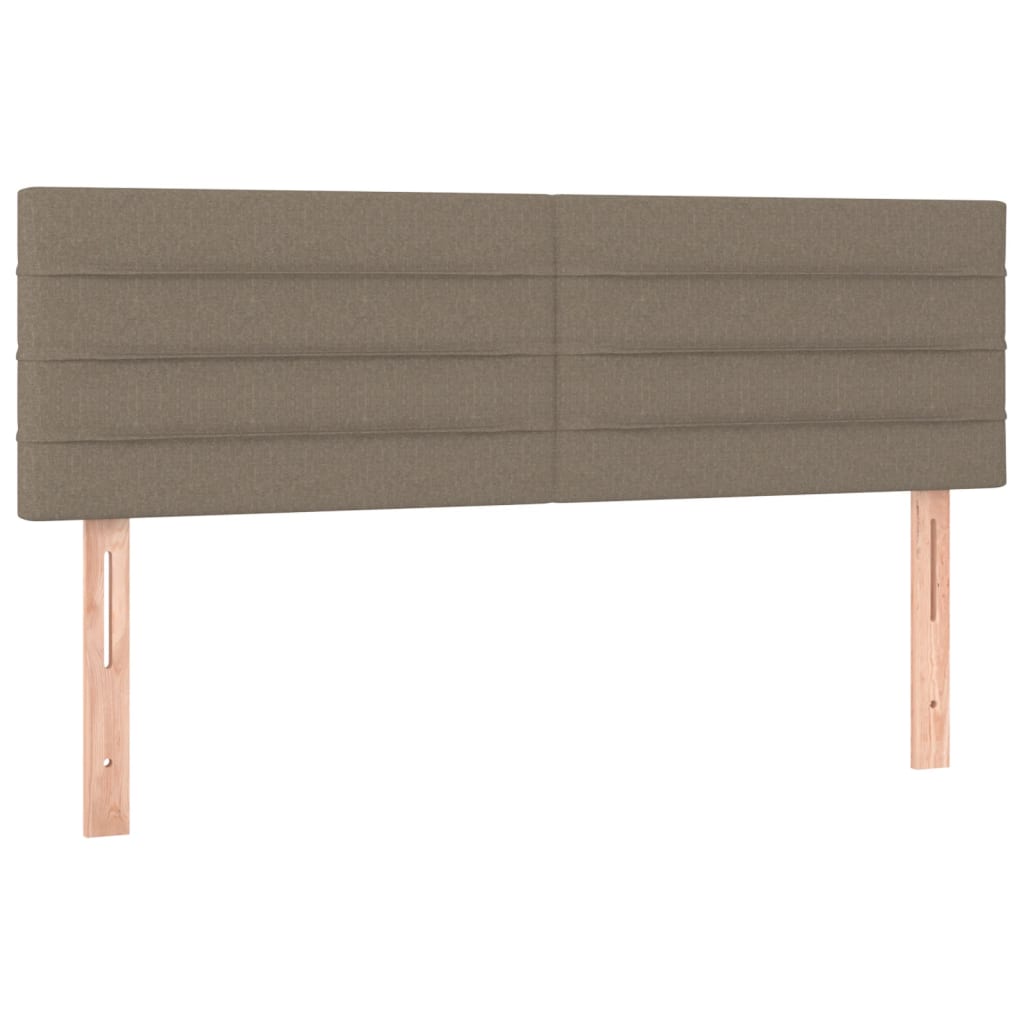 Bett Kopfteile 2er-Set Taupe 72x5x78/88 cm Stoff komfortables Schlafzimmer