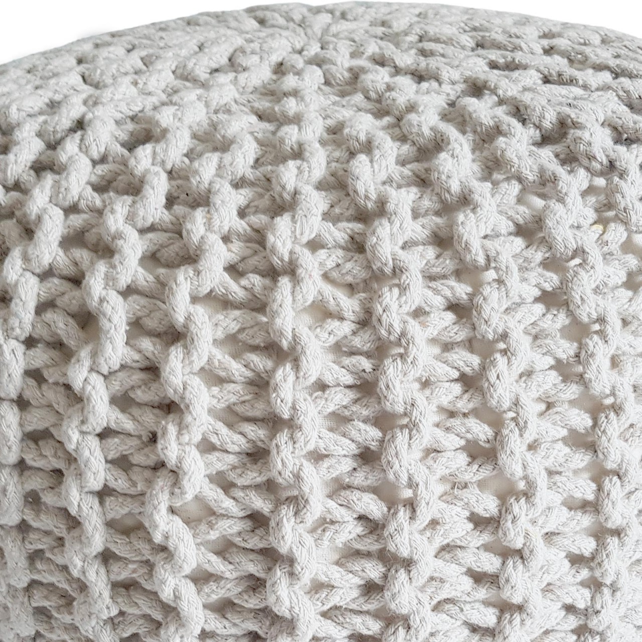 Strickhocker Pouf Ø 45 H 30 cm cm Sitzpouf Strick Bodenkissen Strickhocker Pouf Ø 45 H 30 cm cm Sitzpouf Strick Bodenkissen