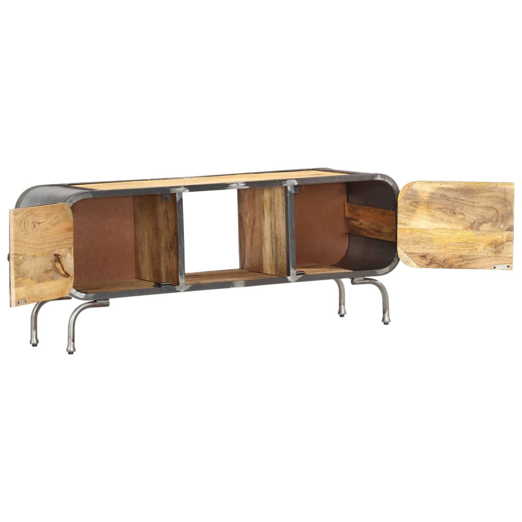 TV-Schrank Mangoholz 110x30x42 cm Massivholz Industrie Design