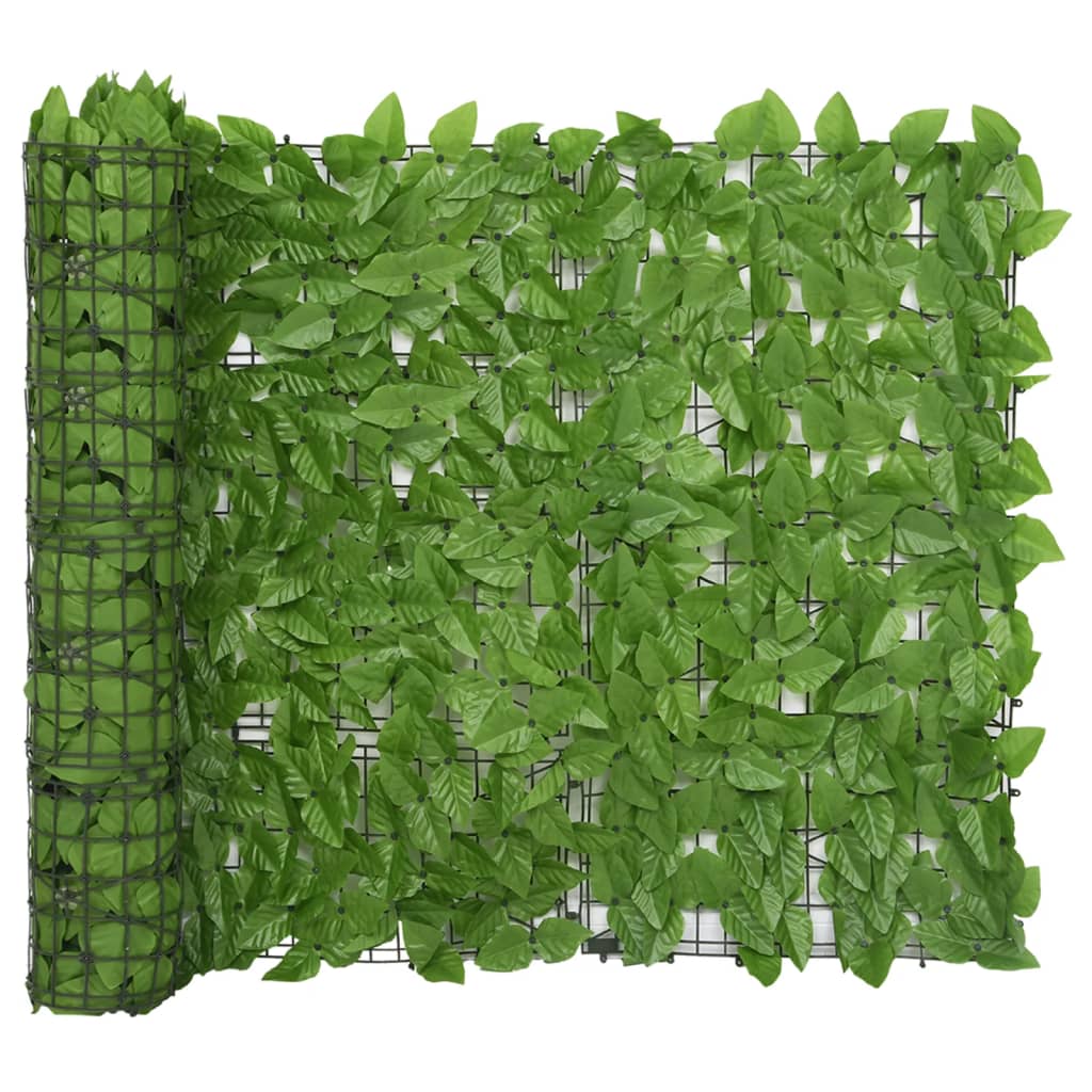 Sichtschutz für Balkon 500x100 cm mit grünen Blättern Privatsphäre Dekoration