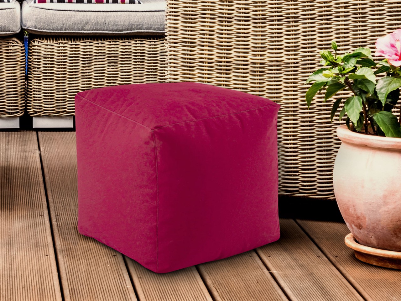Sitzwürfel Sitzhocker 45x45x45cm Fußhocker Fußablage Bodenkissen Garten Terrasse Bamba wasserfest Sitzwürfel Sitzhocker 45x45x45cm Fußhocker Fußablage Bodenkissen Garten Terrasse Bamba wasserfest