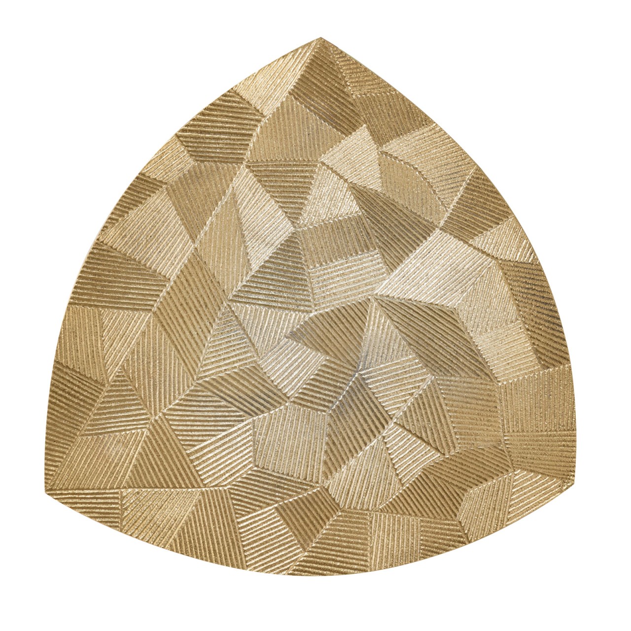 Beistelltisch Metall Dekotisch Alster 40x45x40 cm dreieckig klass. Design Aluminium silber o. gold