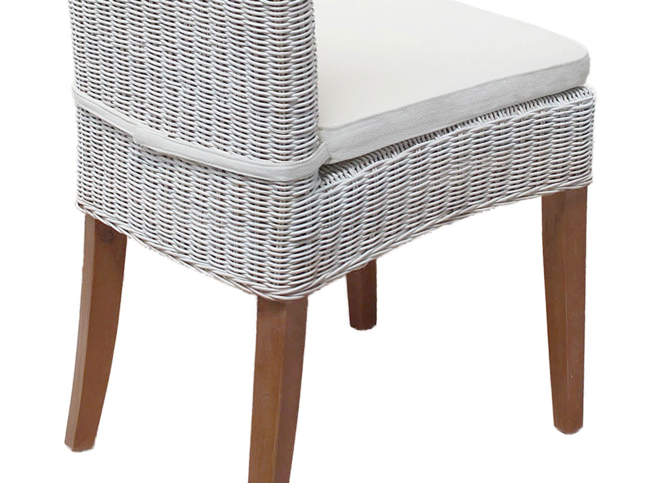 Esszimmer Stühle 6 Stück Rattanstühle Esstisch Stühle Wintergarten Cardine weiß
