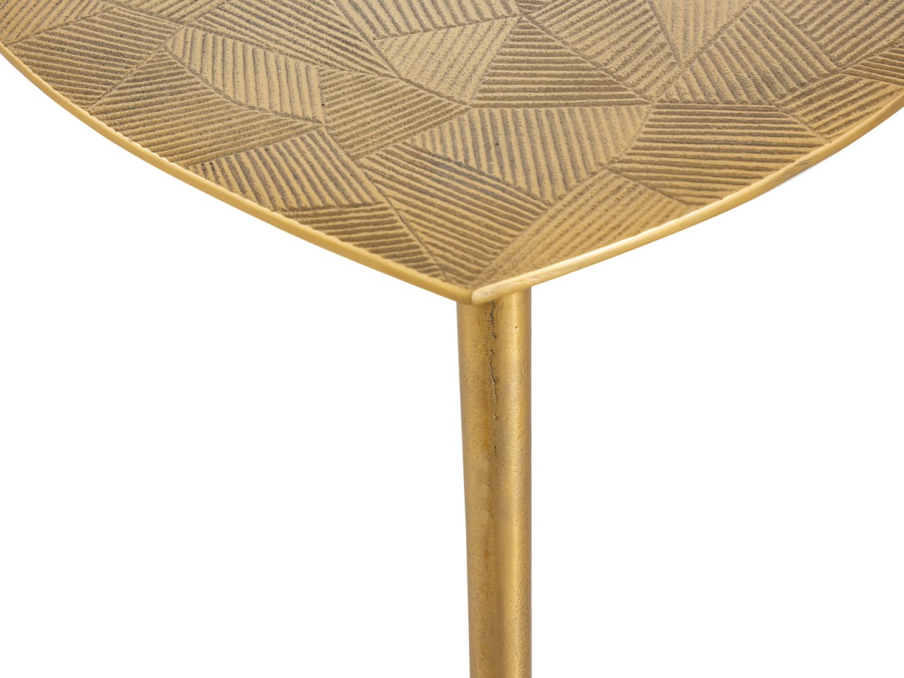 Beistelltisch Metall Dekotisch Alster 40x45x40 cm dreieckig klass. Design Aluminium silber o. gold