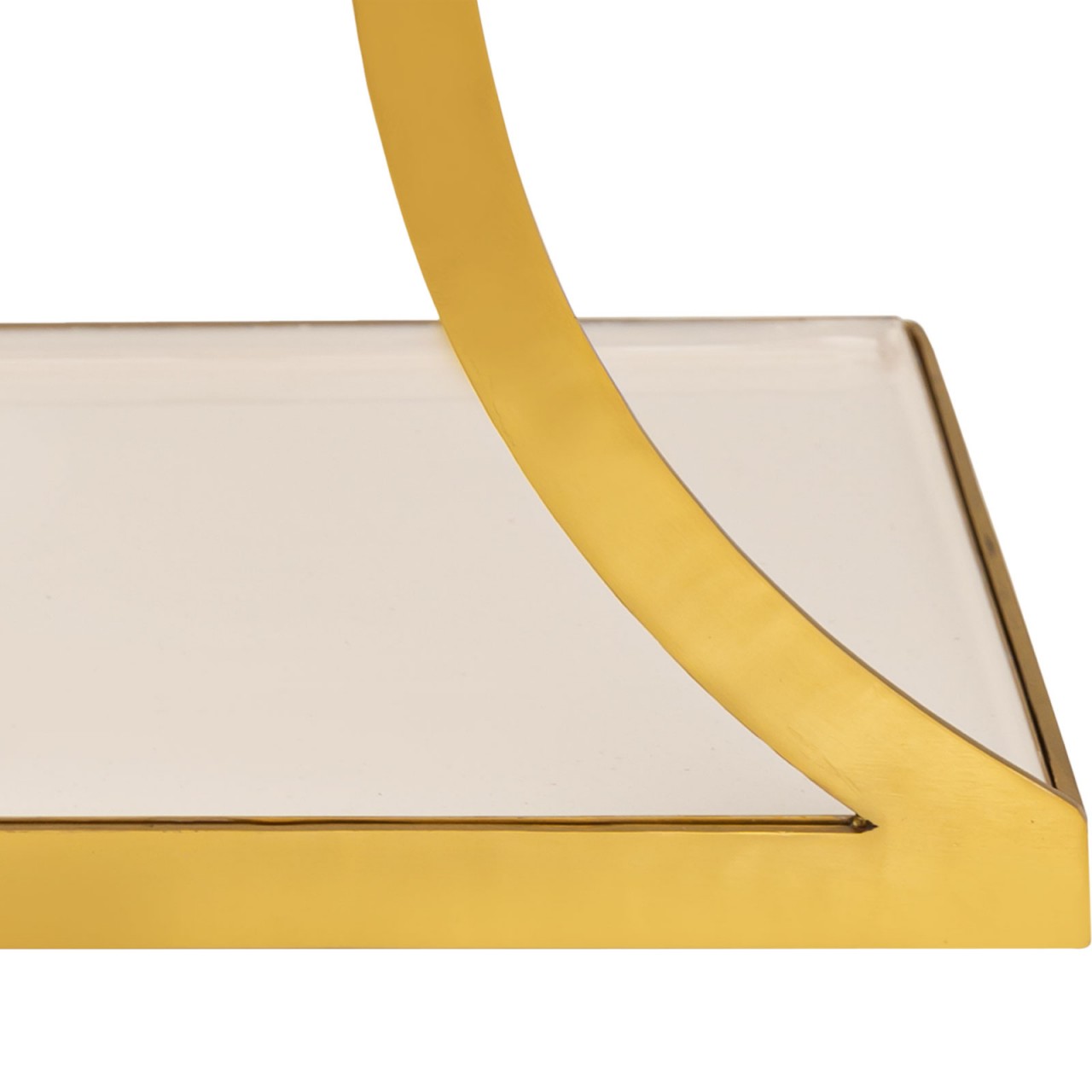 Beistelltisch weiß Dekotisch eckig 40 H 45 cm Lampentisch Sofatisch Eden Tisch Metall gold