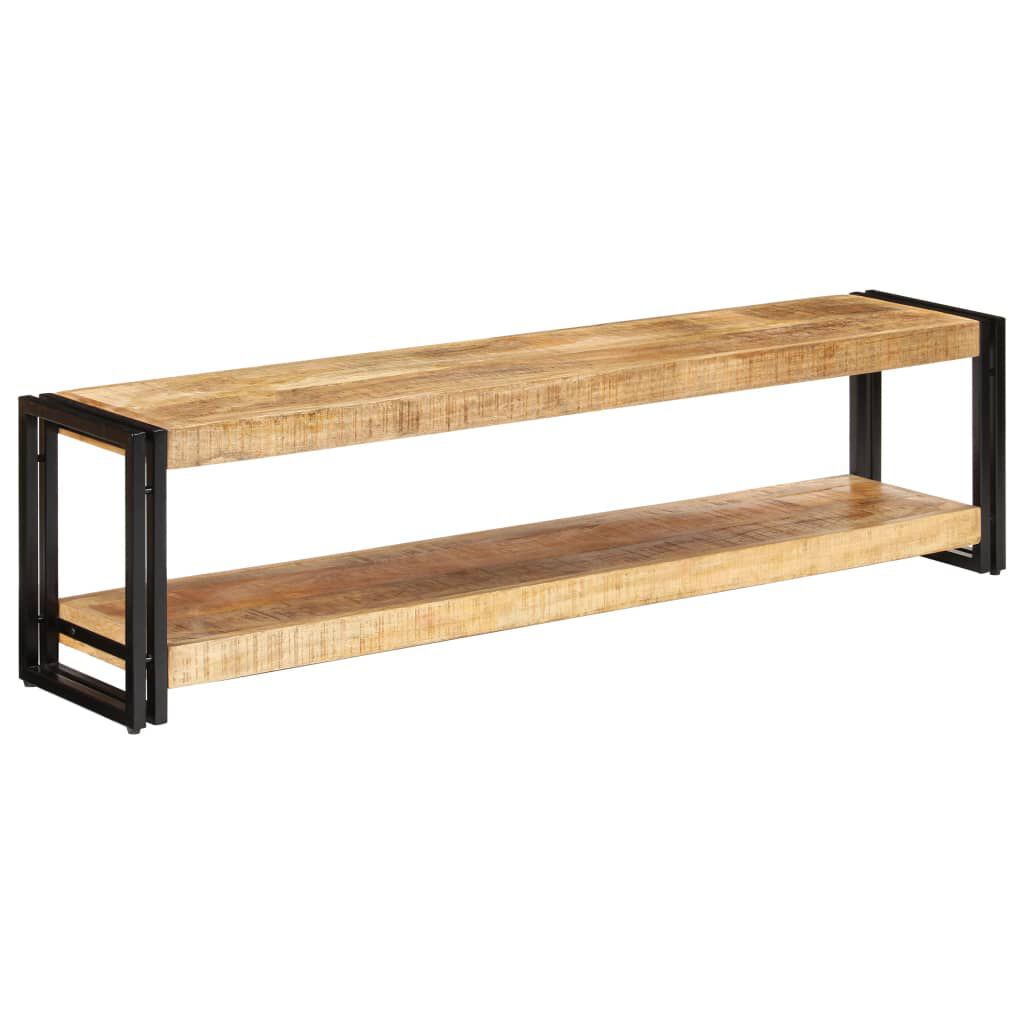 TV-Schrank Mango Massivholz 150x30x40 cm rustikaler Look für Wohnzimmer