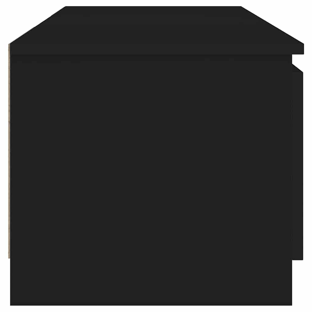 TV-Schrank mit LED-Leuchten Schwarz 140x40x36 cm