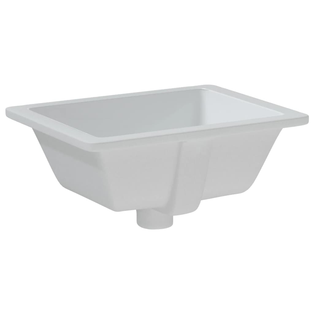 Waschbecken weiß 39x30x18,5 cm rechteckig Keramik modern Badezimmer pflegeleicht Waschbecken weiß 39x30x18,5 cm rechteckig Keramik modern Badezimmer pflegeleicht