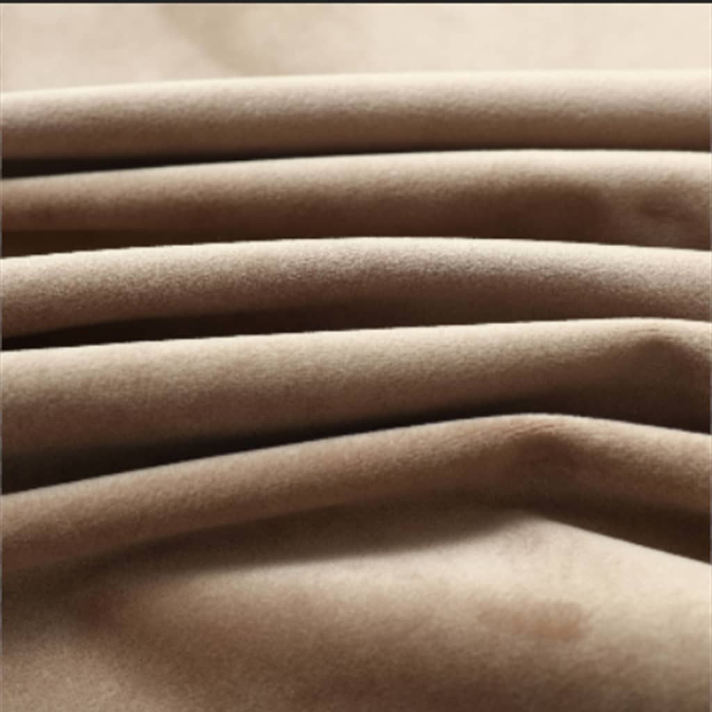 VerdunkelungsvorhängeThermovorhänge Blickdicht Fensterdeko Gardinen 2 Stk. Samt Beige 140x225cm mit Ringen