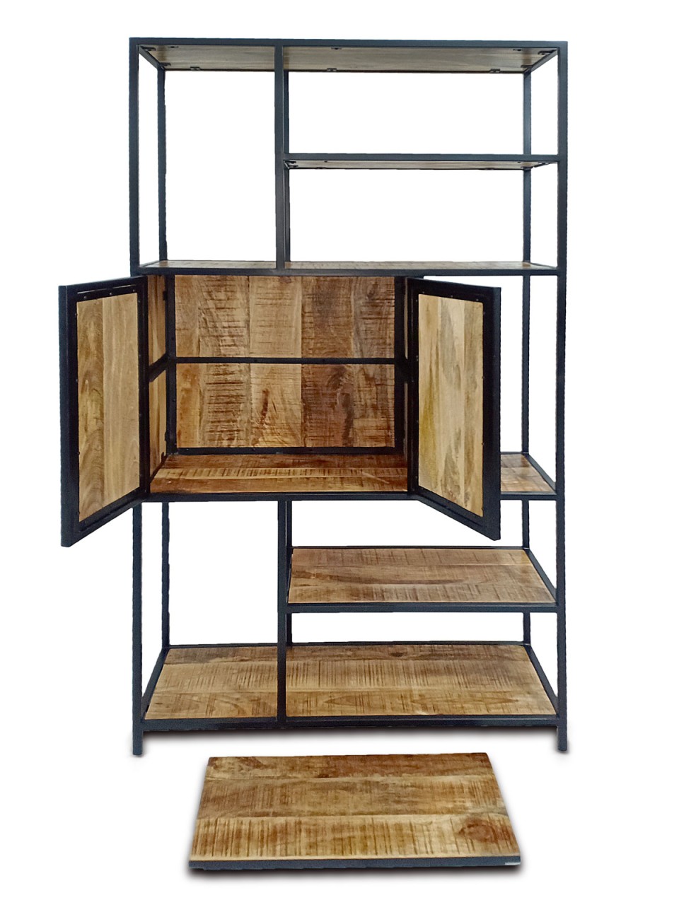 Bücherregal Regal Schrankfach 100x193x36cm Liverpool Metall-Gestell Bücherregal Regal Schrankfach 100x193x36cm Liverpool Metall-Gestell