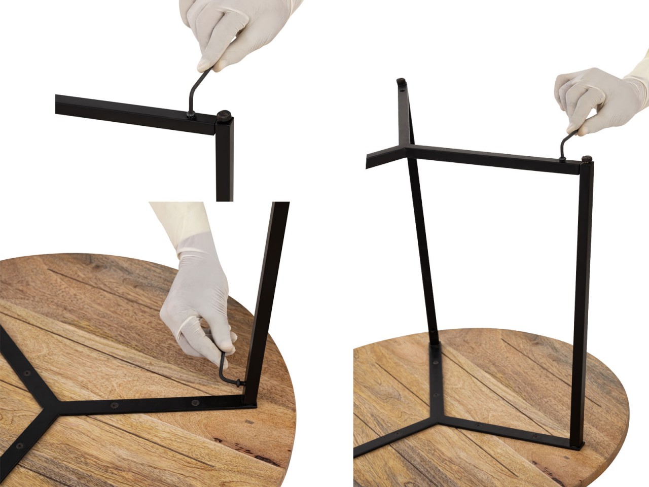 Couchtisch rund Beistelltisch Massivholz ø 56cm Wohnzimmertisch La Palma Metall Gestell schwarz Couchtisch rund Beistelltisch Massivholz ø 56cm Wohnzimmertisch La Palma Metall Gestell schwarz