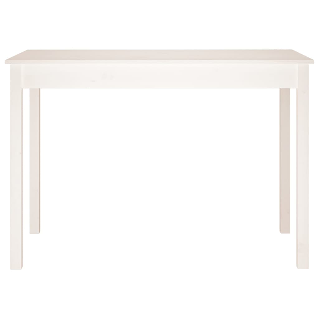 Esstisch Weiß 110x55x75 cm Massivholz Kiefer für modernes Esszimmer