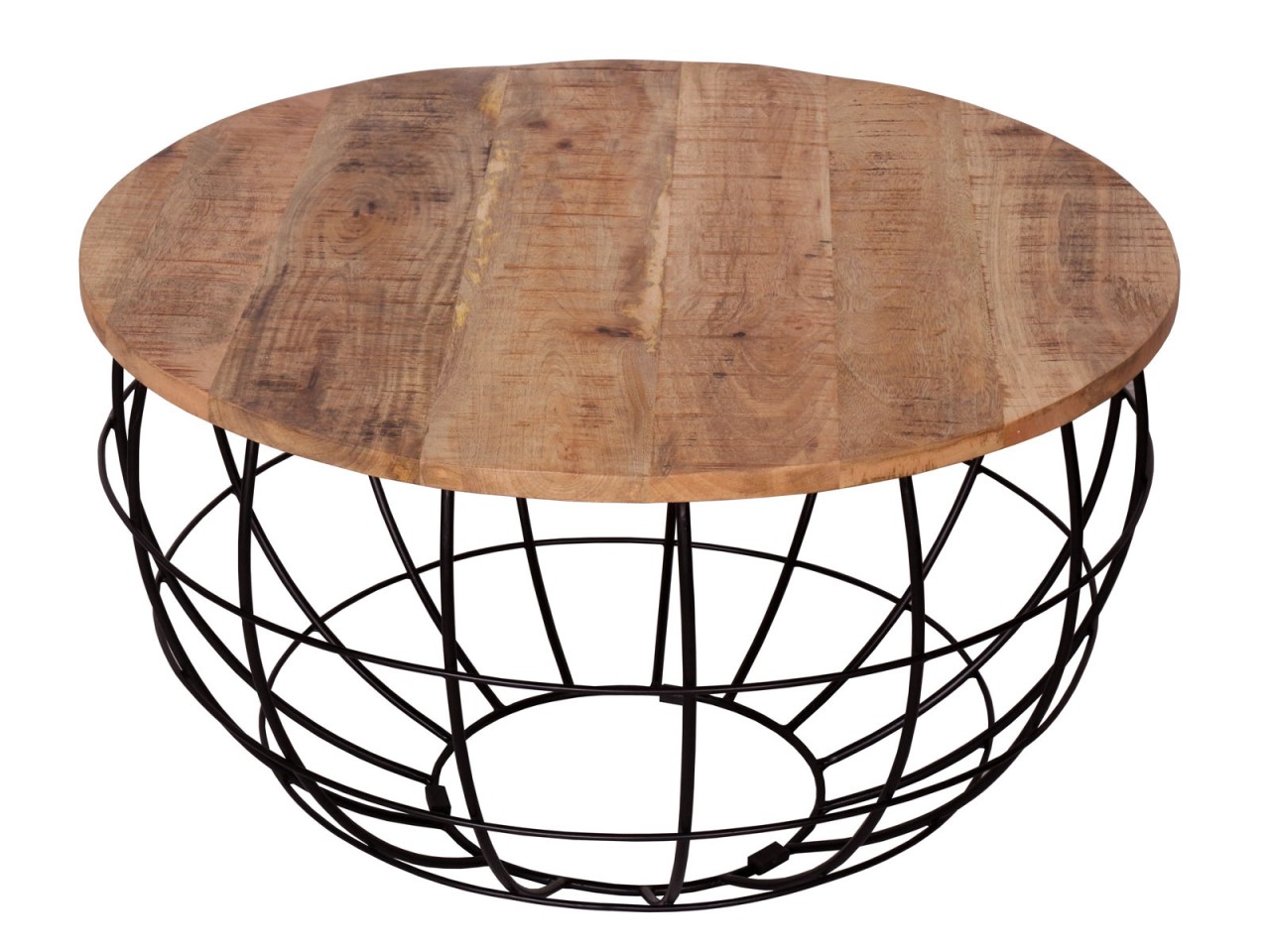 Couchtisch nachhaltig rund ø 75 cm Wohnzimmer-Tisch Massivholz London Metall Gitter Metall Gestell Couchtisch nachhaltig rund ø 75 cm Wohnzimmer-Tisch Massivholz London Metall Gitter Metall Gestell