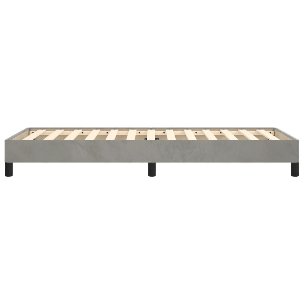 Bettgestell ohne Matratze Hellgrau 90x200 cm Samt