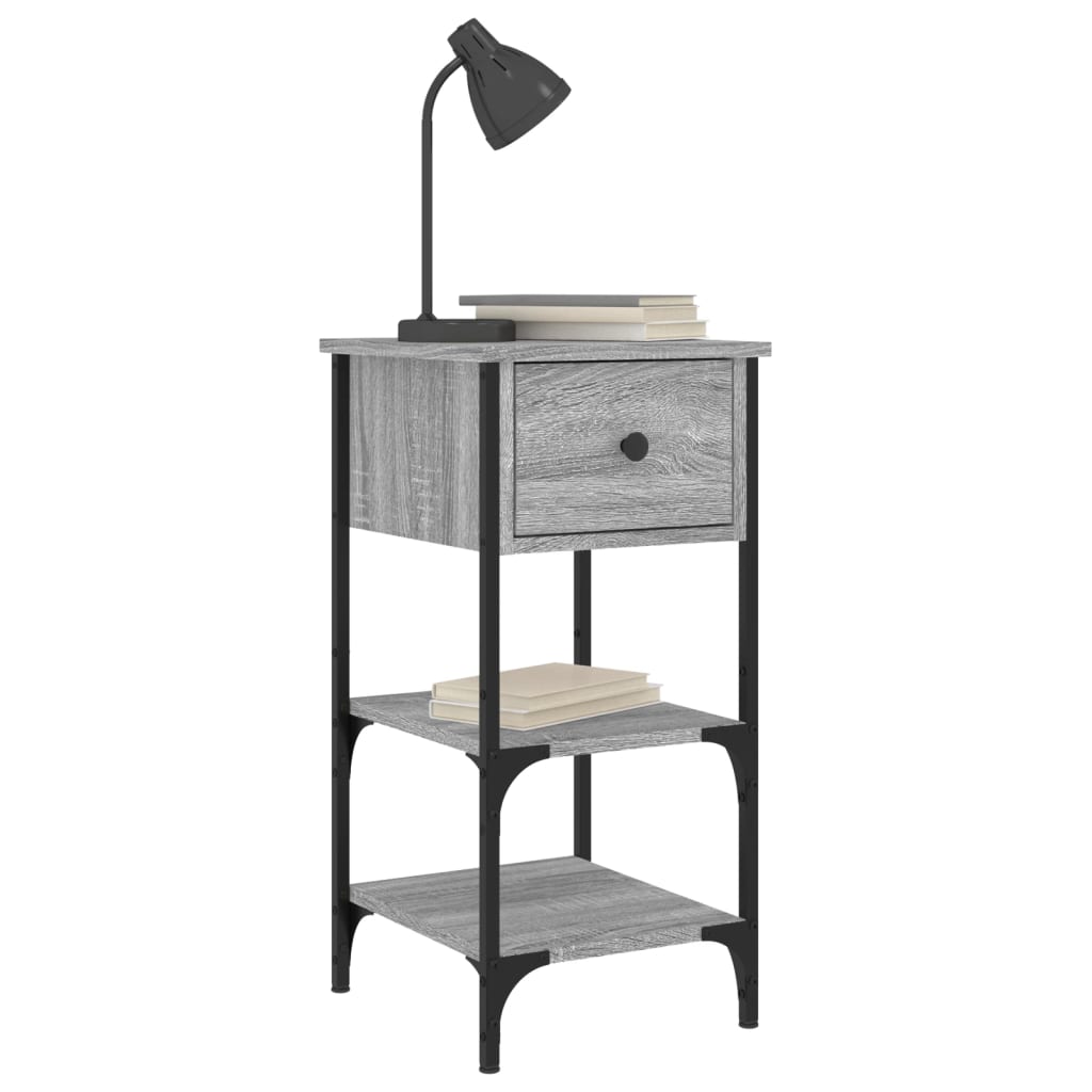 vidaXL Nachttisch Grau Sonoma 34 x 36 x 70 cm Holzwerkstoff
