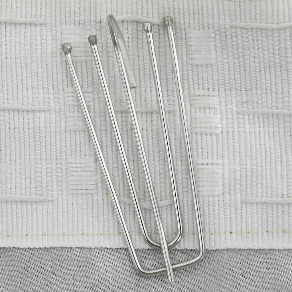 Vorhang Gardine Verdunkelung mit Haken Beige 290x245cm Leinenoptik Blickdicht