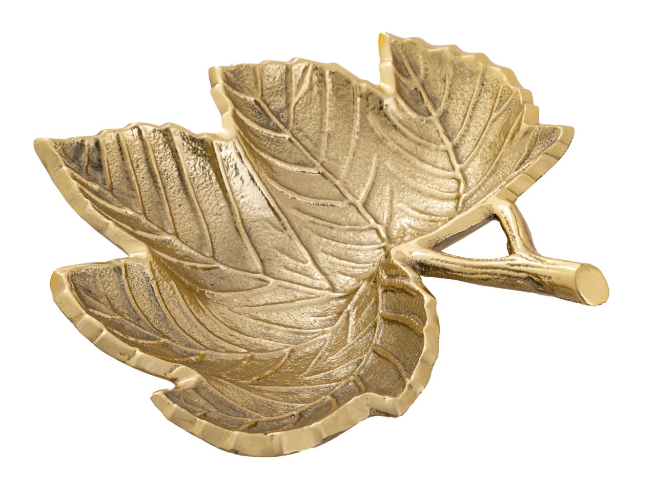 Dekoschale Schale Aluminium Leaf gold o. silber Blattschale
