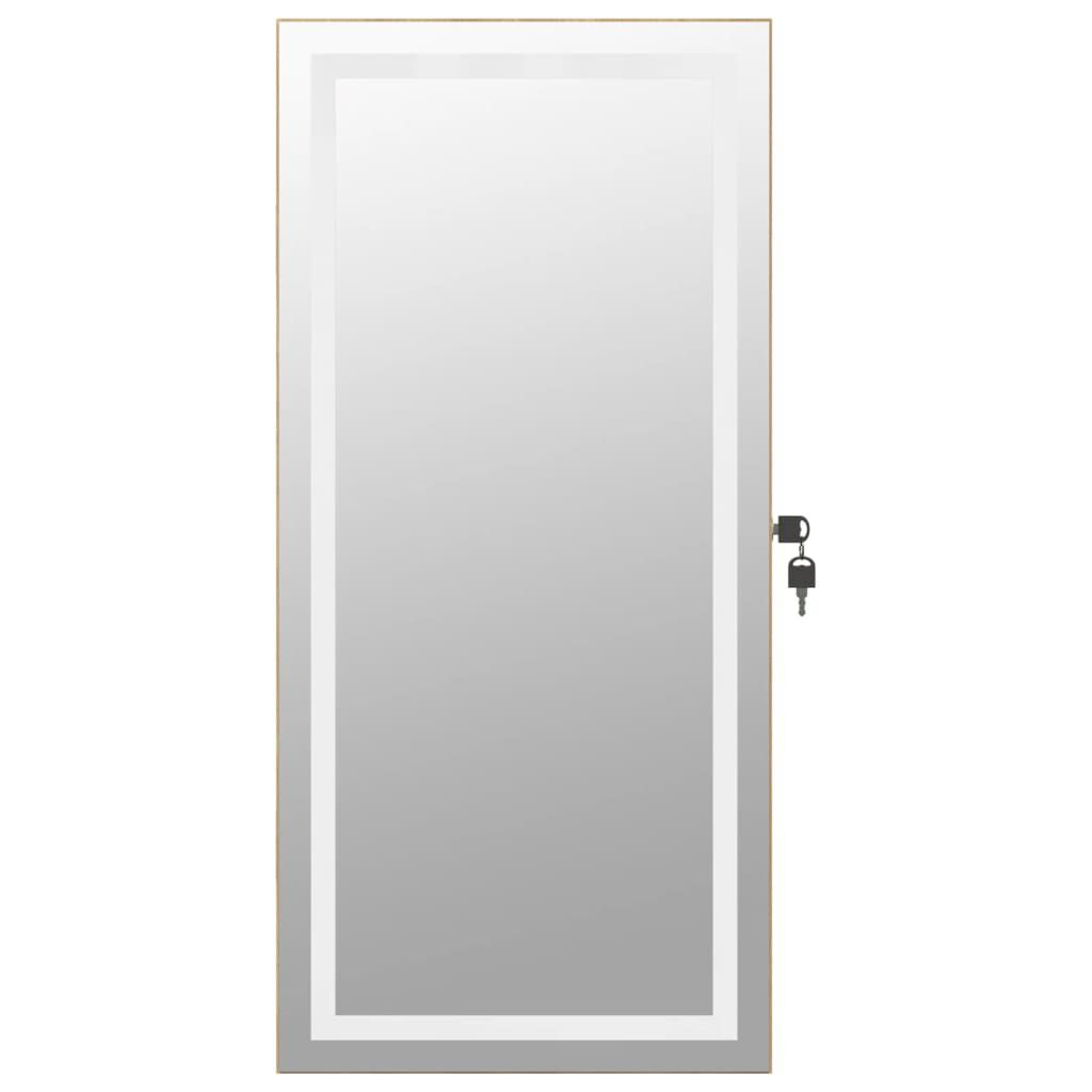 Schmuckschrank mit Spiegel und LED für Wandmontage modern elegant
