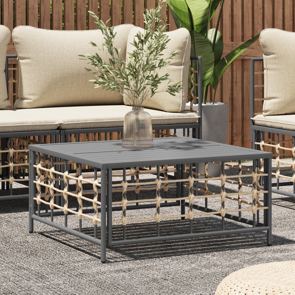 Gartentisch Outdoor-Tisch Terrassentisch 70x70x34 cm Polyrattan