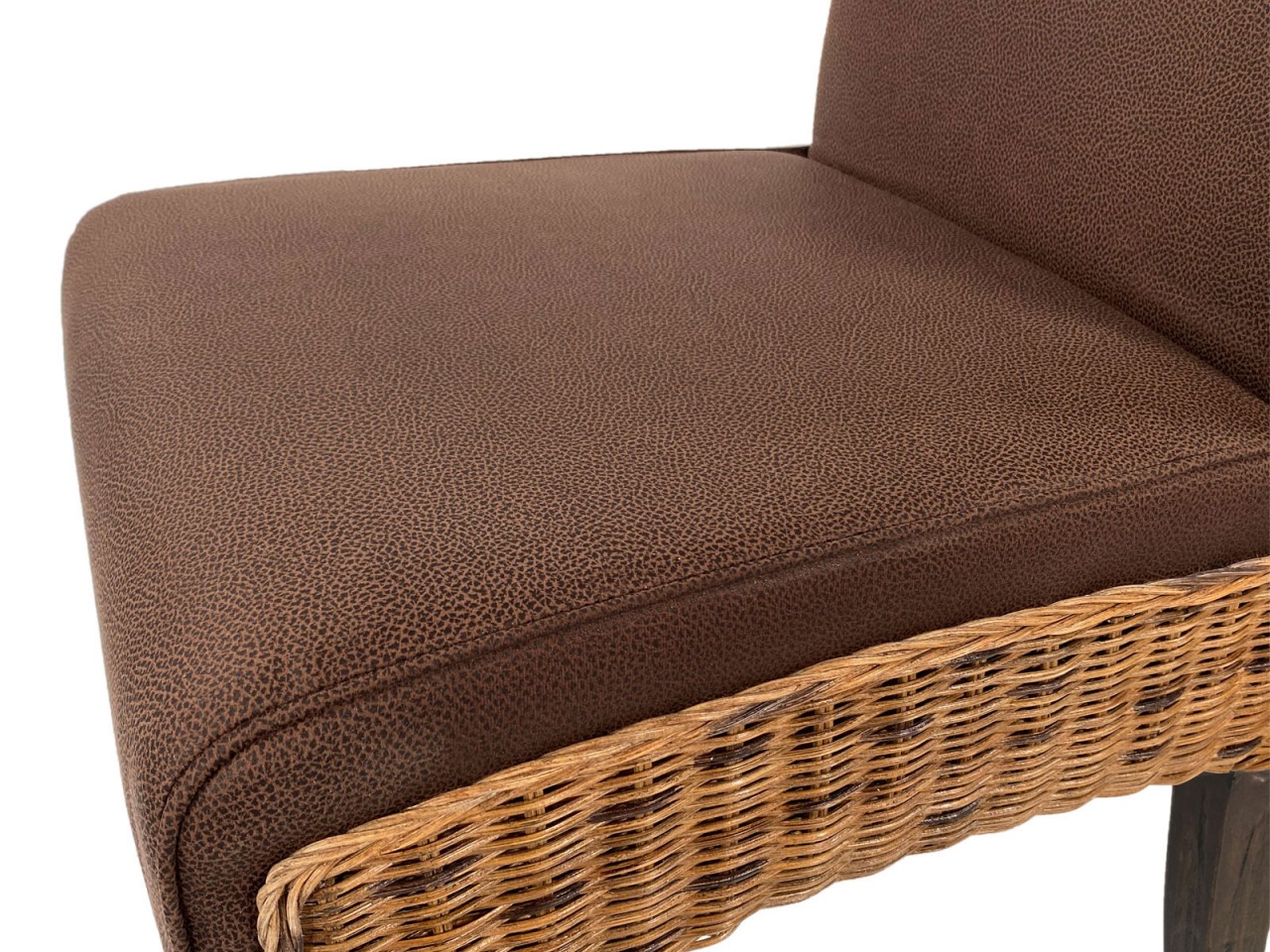 Rattanstühle Esszimmer Stühle Set 6 Stück Wintergarten Stühle Bilbao Polsterstühle prairie brown