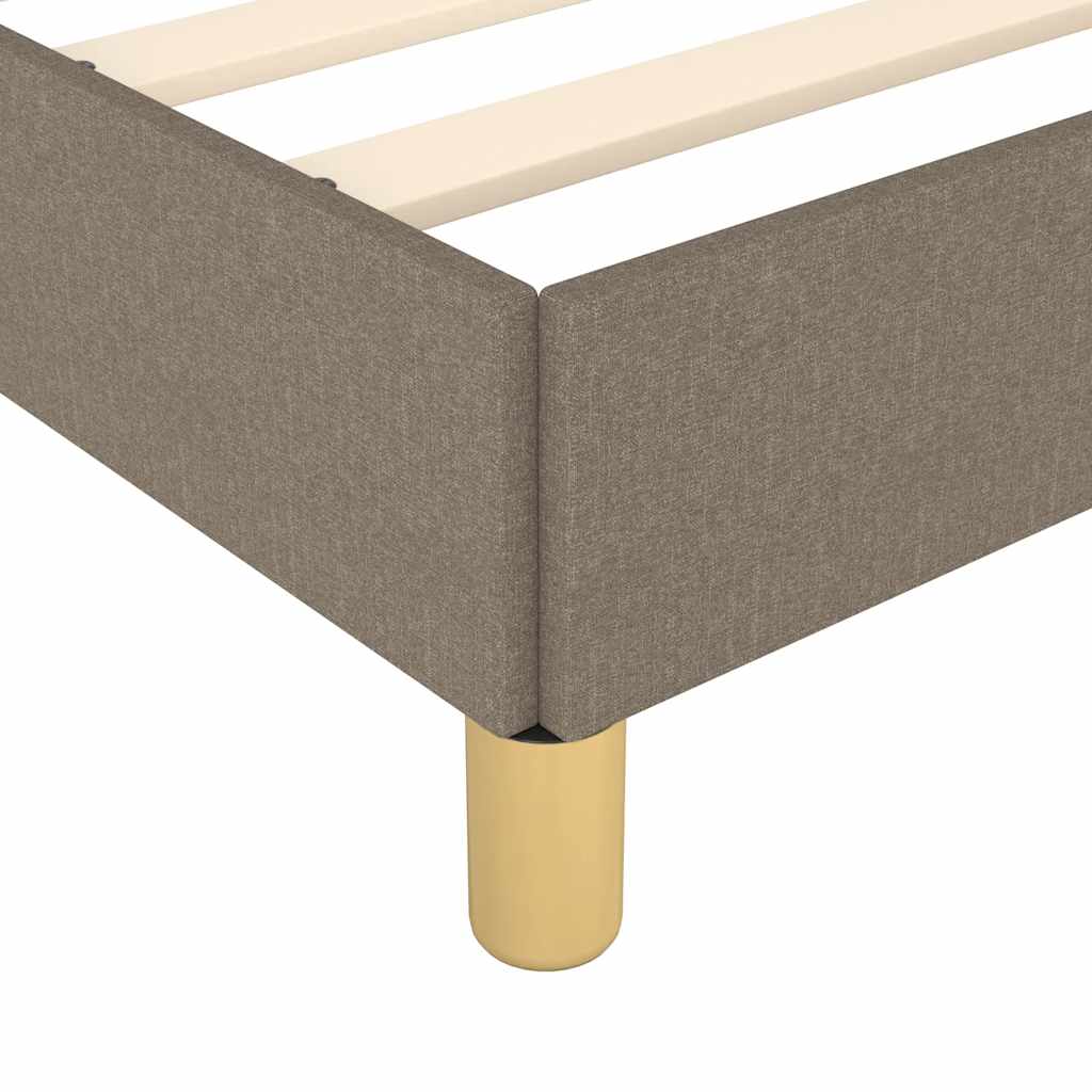 Bettgestell 140x190 cm Taupe Zeitloses Design ohne Matratze Stabil Modern