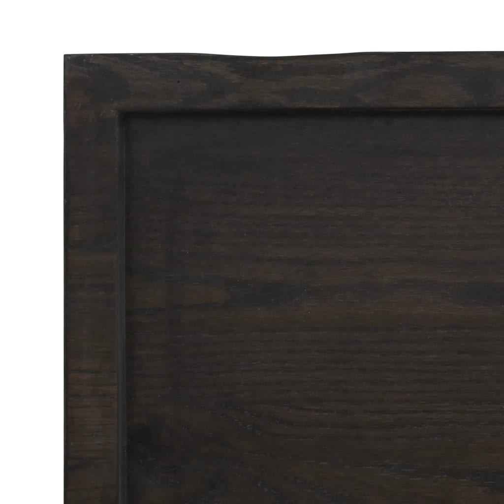 Wandregal Dunkelgrau 60x30x6 cm, Massivholz Eiche, robust & stilvoll, ideal für Wohnzimmer oder Büro.