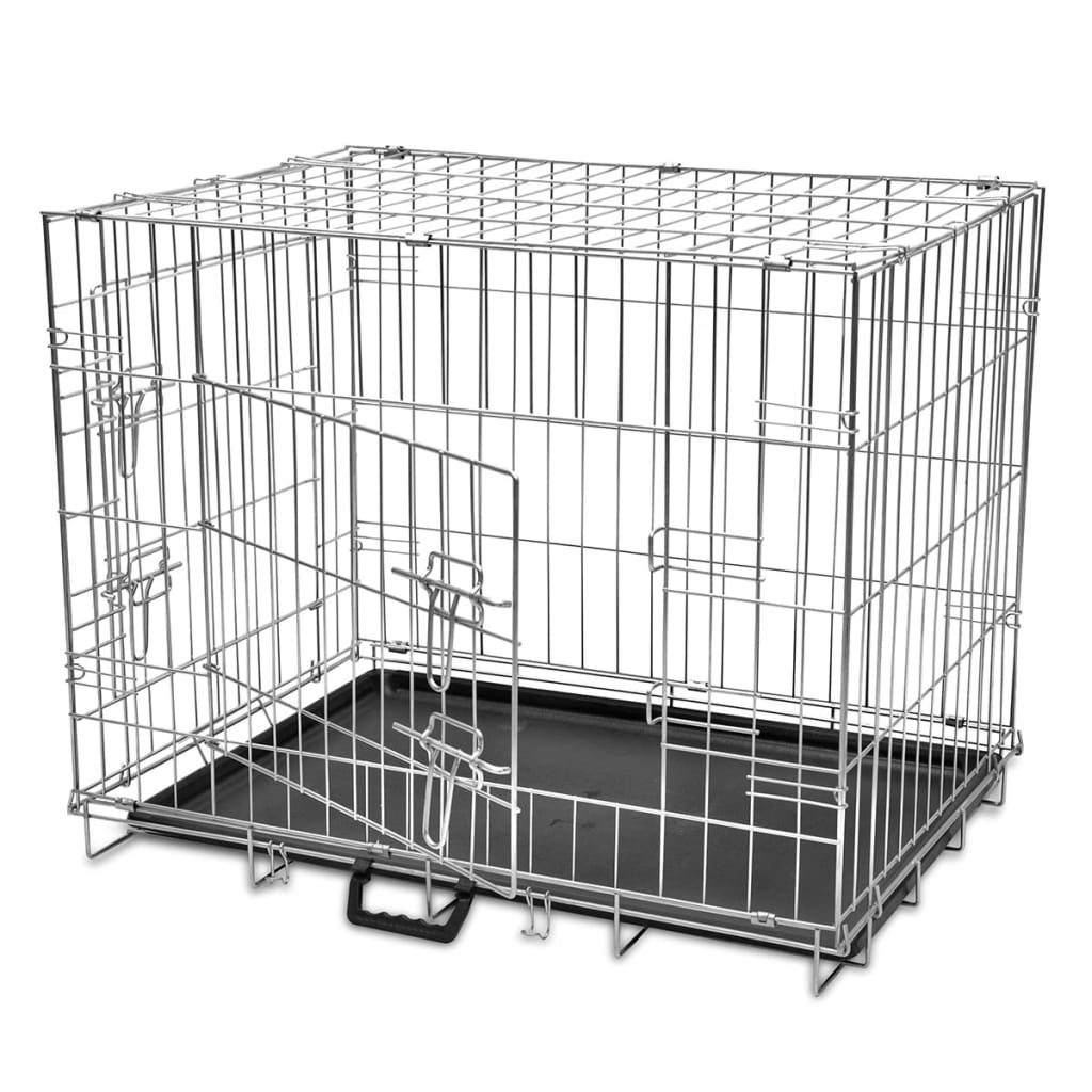 Hundebox faltbar Metall 76 x 55 x 61 cm sicher Transport stabil platzsparend