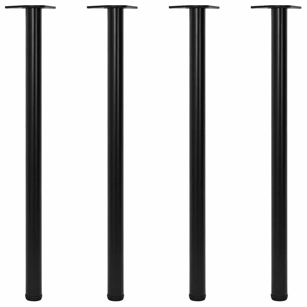 4x höhenverstellbares Tischbein Schwarz 1100 mm
