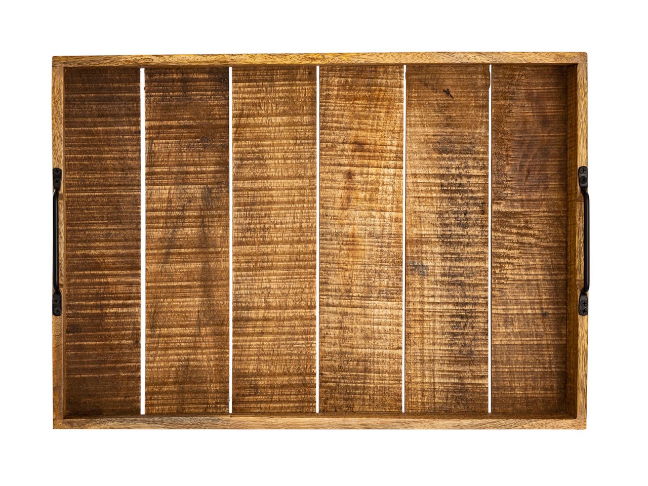 Holztablett Serviertablett XXL 57x39cm Tablett Holz Deko Tablett aus Mangoholz massiv