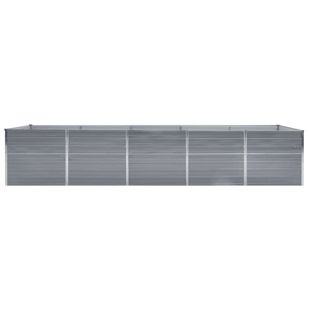 Garten Hochbeet Verzinkter Stahl 400×80×77 cm Grau