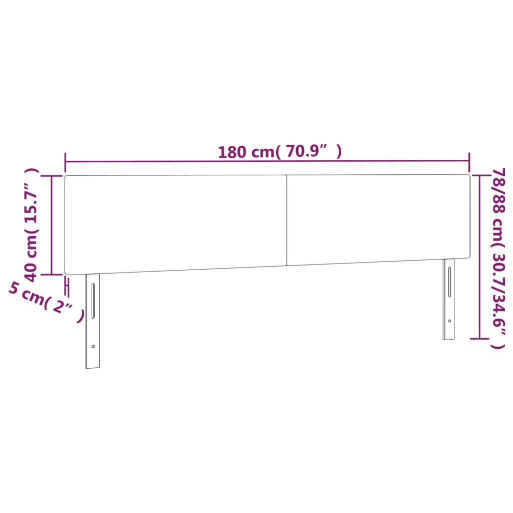 Kopfteil 2er Set Weiß 90x5x78/88 cm Kunstleder modern und gepolstert