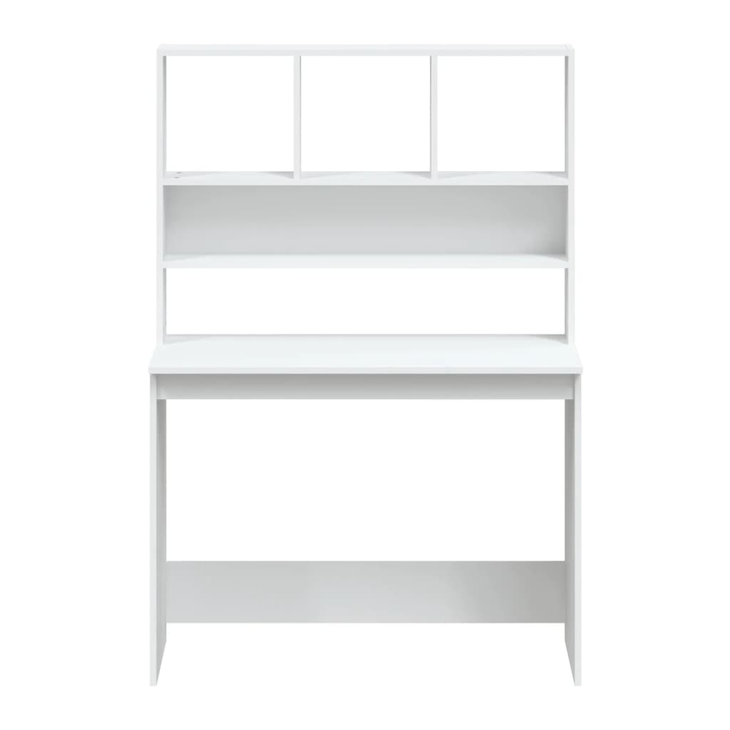 vidaXL Schreibtisch mit Regalen Weiß 102 x 45 x 148 cm Holzwerkstoff