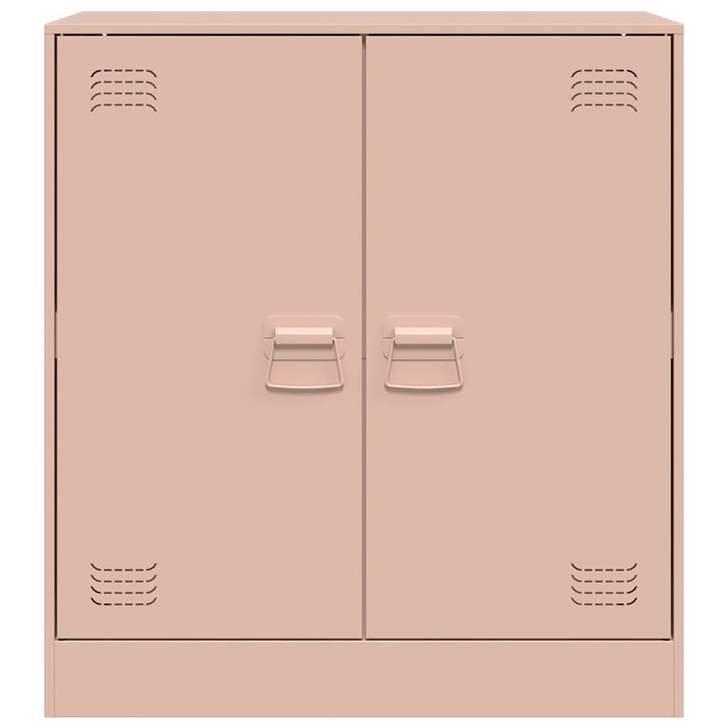 Sideboard aus Stahl in Rosa 67x39x73 cm modernes Möbelstück für Wohnzimmer
