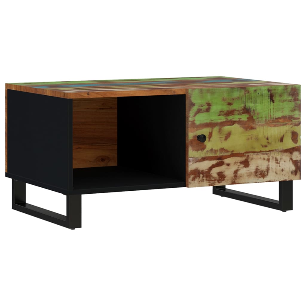 Couchtisch mit Staufach Tür Lowboard 80x50x40cm Massivholz Altholz Ablage Couchtisch mit Staufach Tür Lowboard 80x50x40cm Massivholz Altholz Ablage