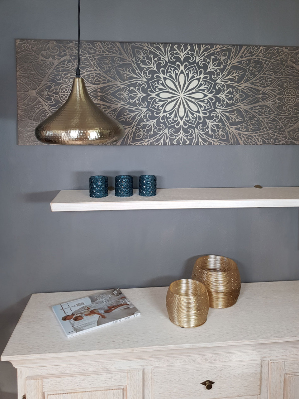 Hängelampe Pendelleuchte Metall Hängeleuchte Esstisch-Deckenlampe Tropfenform gold/silber Vintage