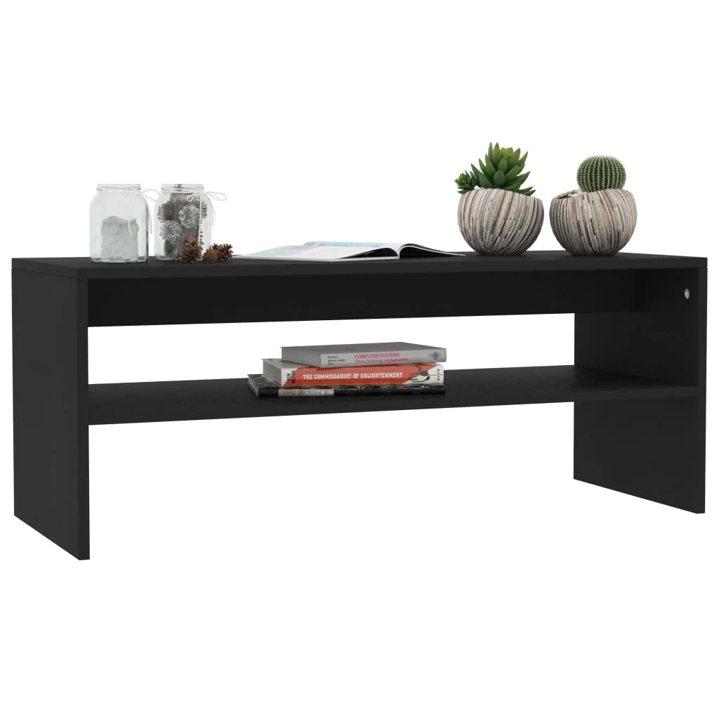 Couchtisch Wohnzimmertisch Beistelltisch Schwarz 100 x 40 x 40 cm