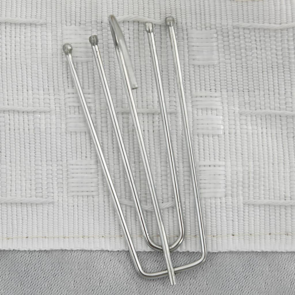 vidaXL Verdunkelungsvorhänge in Leinenoptik mit Haken 2 Stück Beige 140 x 225 cm